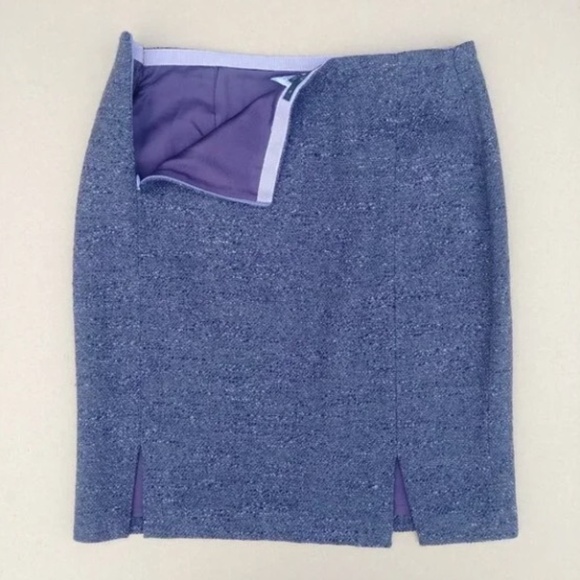 Teenflo made in Canada purple wool tweed skirt size 10 runs small - Picture 1 of 11